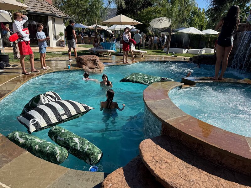805 LifeGuard lifeguard supervising a private estate pool party